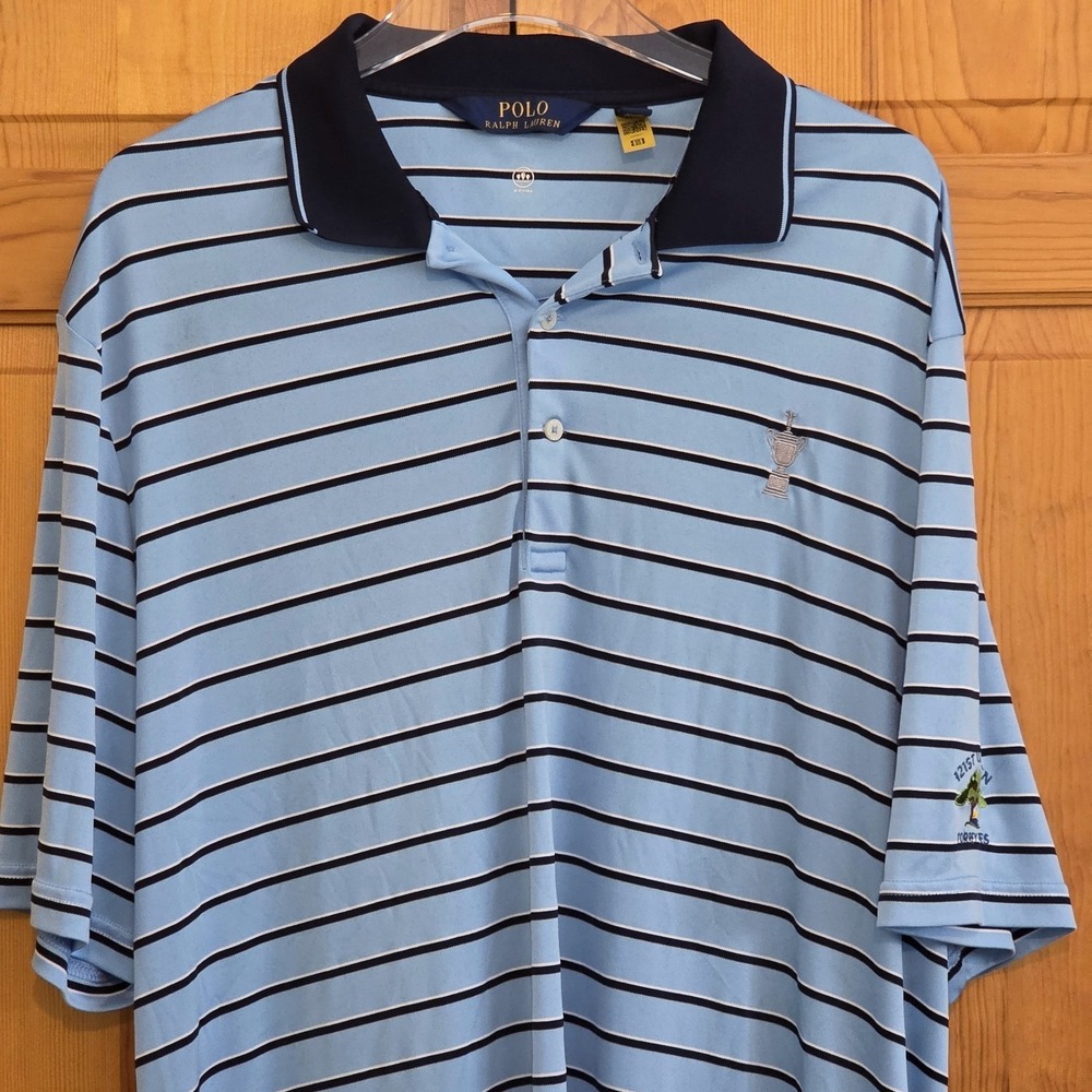Ralph Lauren US Open 121ST Torrey Pines Men's Striped Polo‎ Shirt Size XXL 2XL
